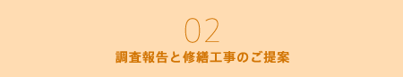調査報告と修繕工事のご提案